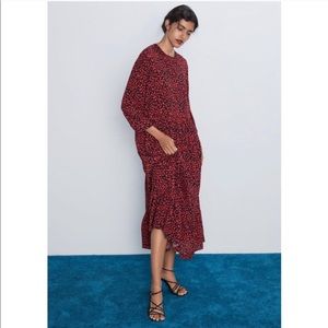 Zara  Leopard Print Dress Sz M